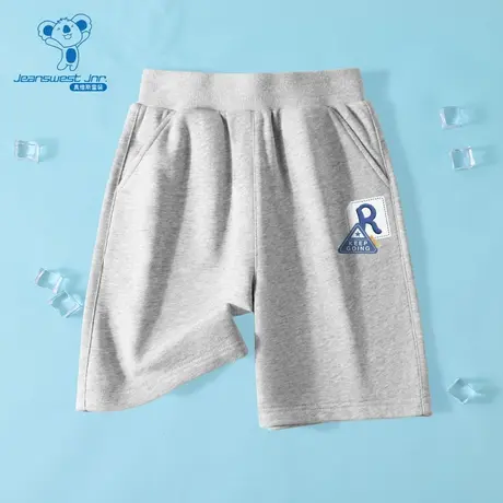JU真维斯童装裤子2025夏季新款简约印花休闲裤中大男童纯棉短裤商品大图