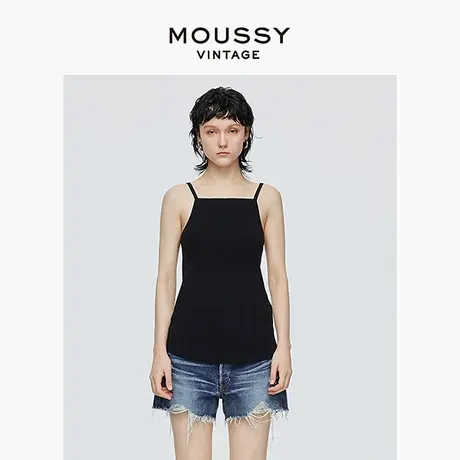 MOUSSY VINTAGE 2025夏季新品简约风针织小吊带背心540FSN70-0410图片