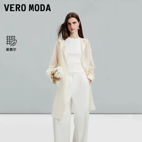 【秀场同款】Vero Moda衬衫式连衣裙夏长款连帽罩衫裙3242SZ004图片