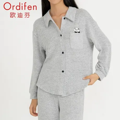 欧迪芬女士家居服套装秋冬休闲保暖睡衣套装图片