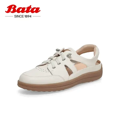 奥莱Bata后空凉鞋女夏季新款牛皮时尚运动通勤凉鞋休闲鞋92115BH3图片