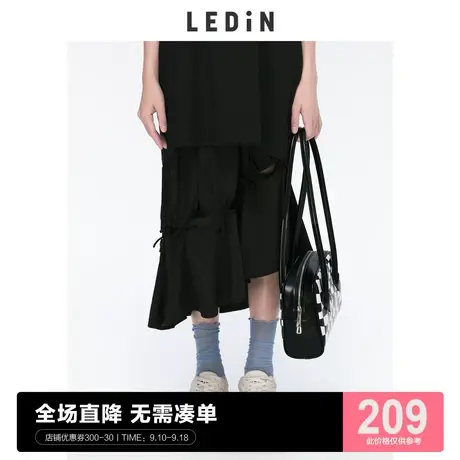 乐町蝴蝶结长裙春夏新款设计感半身裙C1GFC2101图片