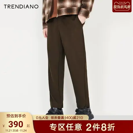 TRENDIANO官方男装冬季新款直筒休闲长裤男裤子商品大图