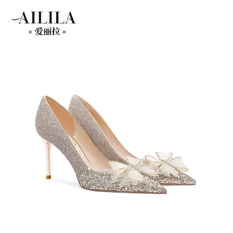 爱丽拉结婚鞋女2024新款春季禾秀婚纱两穿新娘高跟鞋不累脚高级感图片