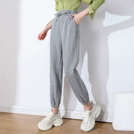 时尚气质休闲裤2023年秋季新款女士简约宽松高腰显瘦通勤束脚裤商品大图