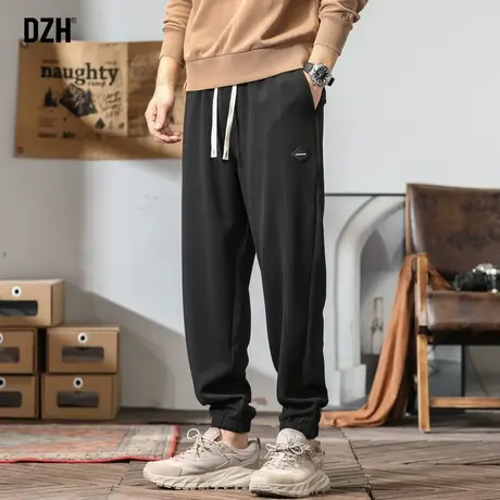 男士黑色裤子束脚运动裤男卫裤男款秋季2023新款潮牌宽松休闲长裤商品大图