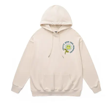 莫兰迪色系连帽卫衣ins潮韩系可爱太阳花情侣装多色宽松长袖冬装商品大图