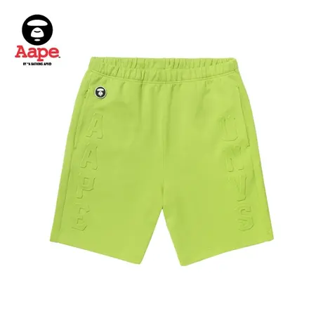 Aape旗舰店男装春夏凸压字母猿颜印花休闲短裤6990XXK图片