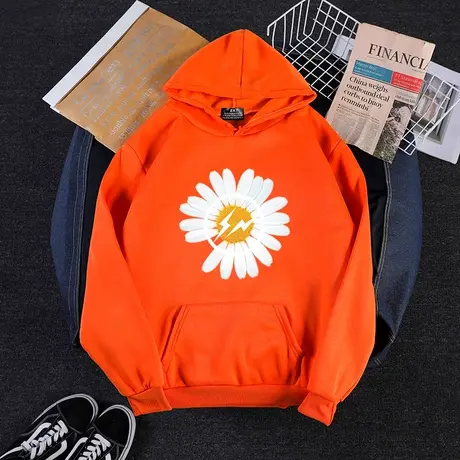 初秋连帽卫衣女宽松韩版ins潮慵懒上衣盐系加绒2023新款秋冬加绒商品大图