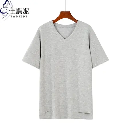 宽松大码春夏新款装小心机中长款时尚破洞款个性打底衫短袖T恤女商品大图