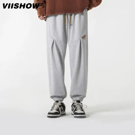 VIISHOW运动裤子男士美式潮牌痞帅宽松束脚卫裤夏天男生休闲长裤商品大图
