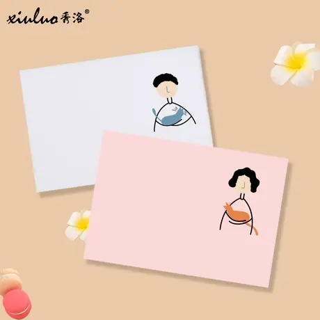 秀洛法式情侣装夏季小众设计感大码宽松印花网红超火短袖t恤ins潮商品大图