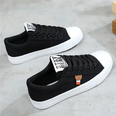 春秋百搭少女帆布鞋子女夏韩版潮初中生板鞋平底青少年中学生球鞋图片