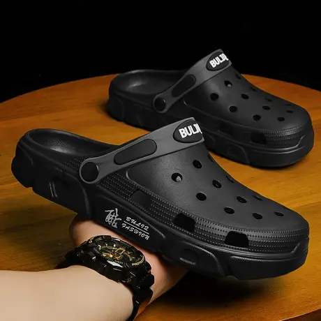 夏季雨鞋男款时尚钓鱼水鞋厨房鞋防滑青少年溯溪涉水鞋沙滩洞洞鞋商品大图