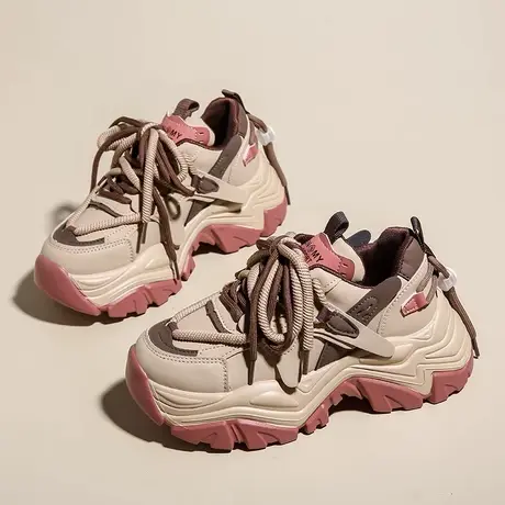 爆款欧货老爹鞋女厚底显脚小2024春秋新款网红超火增高运动休闲鞋商品大图