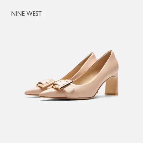 【商场同款】Nine West/玖熙尖头高跟鞋女2025夏季新款真皮单鞋图片