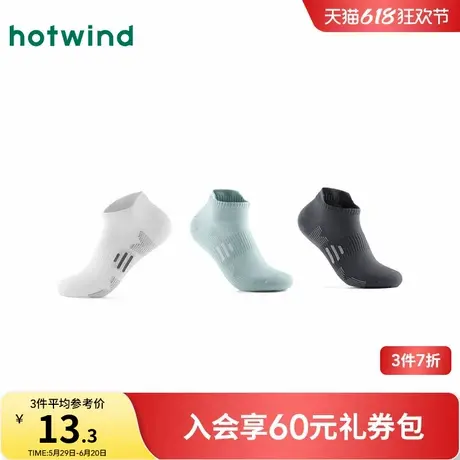 热风袜子2025年夏季新款简约护耳低帮袜浅口吸汗透气短袜船袜商品大图