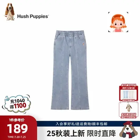 【25秋新品】暇步士童装女童牛仔裤大童休闲宽松儿童百搭直筒长裤商品大图