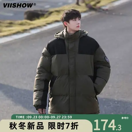 VIISHOW连帽棉服男冬季加厚保暖棉袄冲锋夹克潮牌宽松面包服外套商品大图