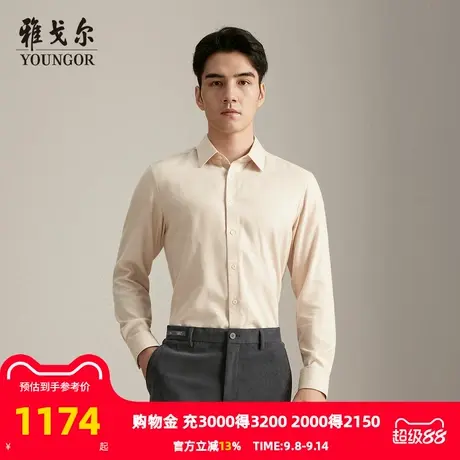 【商场同款】雅戈尔男士长袖衬衫秋季新款官方商务休闲长袖衬衫男商品大图