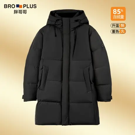 胖哥哥大码羽绒服男冬季连帽外套宽松加肥加大胖子肥佬大码男装图片