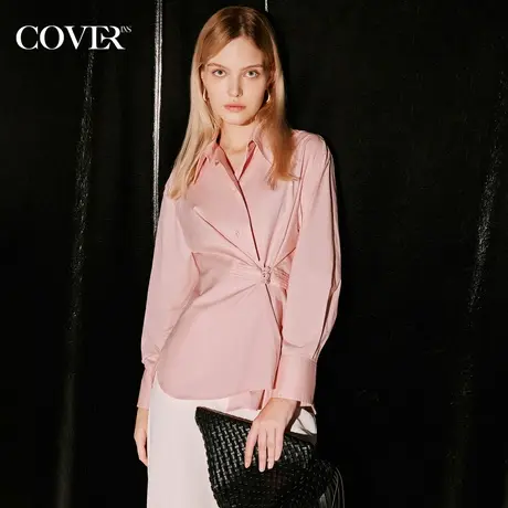 COVER秋季精梳棉中式盘扣解构衬衫商品大图