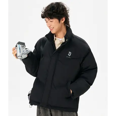 男士黑色棉服男款冬季保暖外套冬款男2023新款棉袄面包服加厚棉衣商品大图