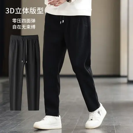 男士秋冬季灯芯绒卫裤痞帅直筒休闲裤高端加绒加厚保暖男士长裤子图片