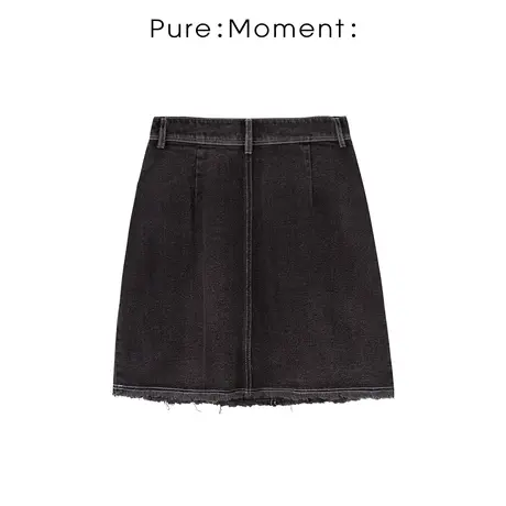 Pure:Moment/半身裙春秋新款包臀时尚显瘦牛仔百搭半裙女商品大图