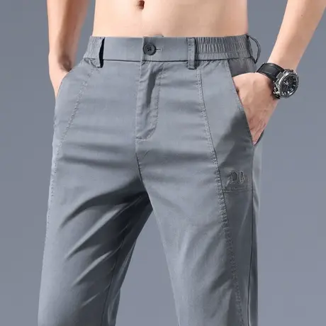 高端西裤男士夏季薄款高级感夏装西装裤子2023新款冰丝休闲裤男裤商品大图