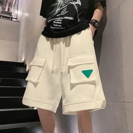 工装短裤男夏季薄款美式高街宽松休闲潮流大口袋日系直筒五分裤子商品大图