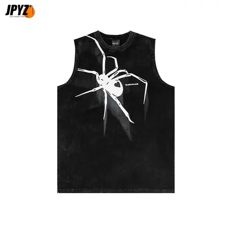 纯棉汗背心男士夏季健身篮球坎肩宽松无袖t恤休闲运动跨栏上衣潮商品大图