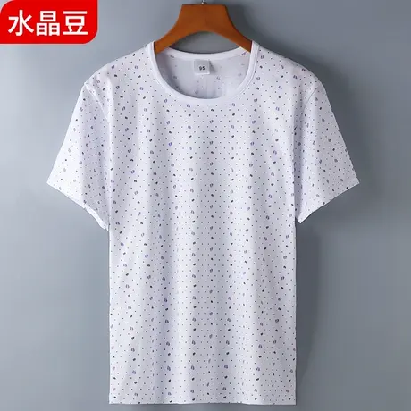 中老年人汗衫女士纯棉短袖睡衣奶奶老人内衣打底居家全棉透气夏季图片