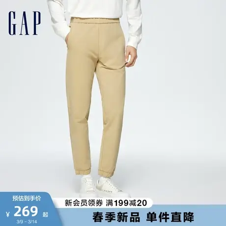 Gap男装春季2024新款经典基础款百搭休闲裤时尚弹力束脚裤887958图片