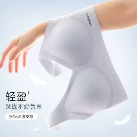 内衣女小胸聚拢上托防下垂无痕软支撑无钢圈收副乳显大薄款文胸罩商品大图