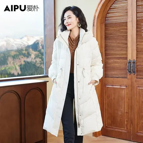 爱朴【直播专享】大码女装2023秋季新款胖mm休闲气质中长款羽绒服图片