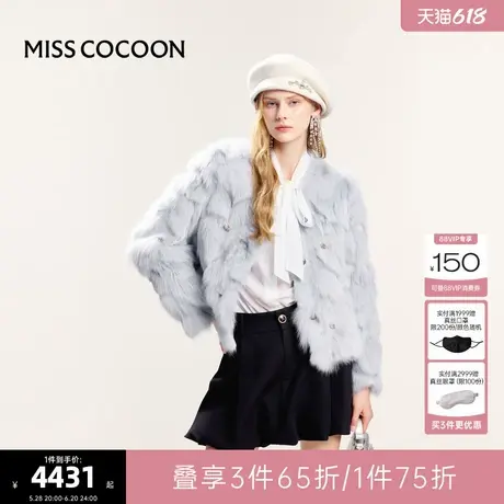 【皮毛一体】24新款冬季女款时尚百搭气质通勤风冬季狐狸毛图片