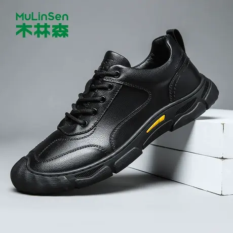 木林森男鞋2025年新款夏季运动时尚休闲鞋男士百搭厚底耐磨爸爸鞋商品大图