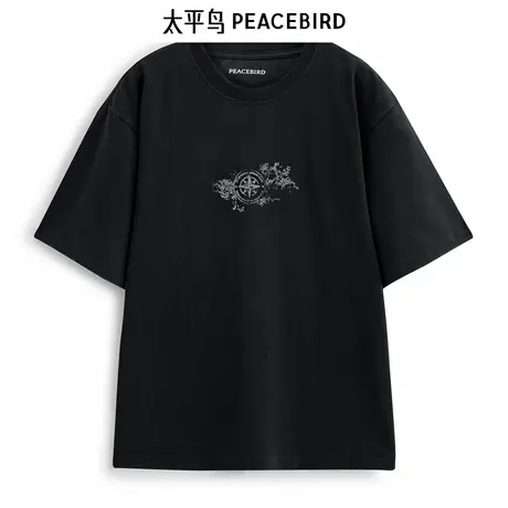 【商场同款】太平鸟男装印花T恤B2CNE2D08图片