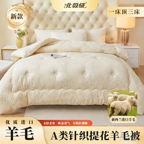 Bejirog/北极绒澳洲进口羊毛被抑菌防螨春秋被芯正品加厚秋冬被芯图片