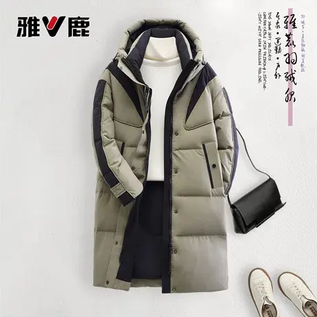 2025年雅鹿正品新款显瘦中长款羽绒服女款时尚休闲百搭鸭绒超保暖图片