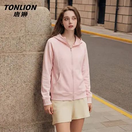 唐狮官方修身连帽外套女2026新款2026新款春运动瑜伽服显瘦上衣VC图片