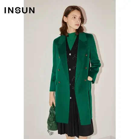 【官方直播】恩裳COVER100支100%绵羊毛双面呢大衣外套女图片