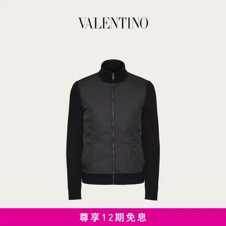 【24期免息】华伦天奴VALENTINO男士V标志羊毛针织夹克外套商品大图
