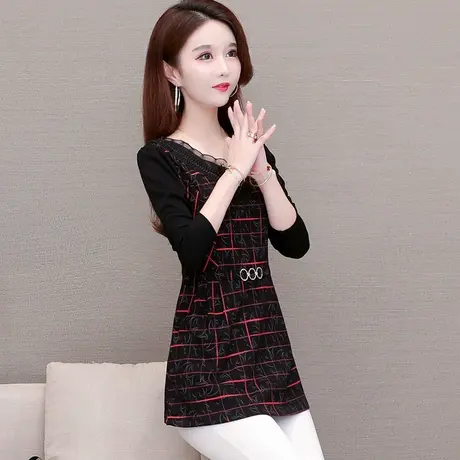 漂亮加绒打底衫女春秋冬洋气新款2023内搭减龄上衣百搭长袖t恤女商品大图