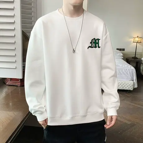 冬季日系港风男士卫衣秋冬款2023新款休闲冬天内搭上衣打底衫男款商品大图