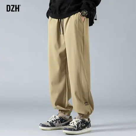 男士卡其色束脚工装裤男秋款宽松2024年新款休闲运动长裤美式裤子商品大图