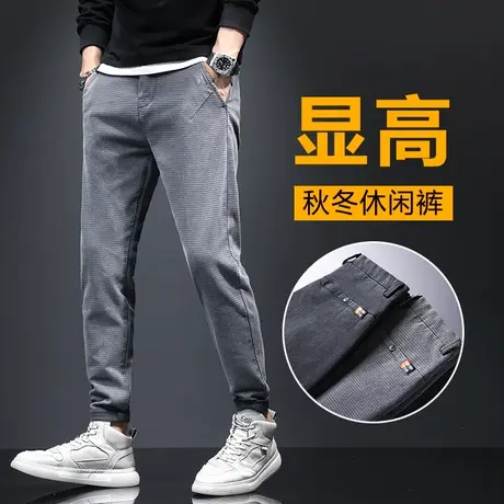 秋季春秋款休闲长裤男士修身小脚男款潮牌秋冬款弹力2023新款秋天商品大图