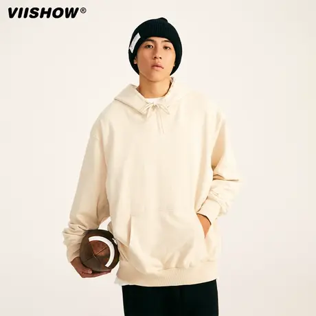 VIISHOW卫衣男士美式复古vibe宽松圆领套头衫休闲秋冬款潮流上衣图片