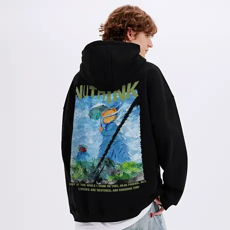 Nuthink中性宽松oversize带帽无性别卫衣男潮牌连帽大码冬季外套商品大图